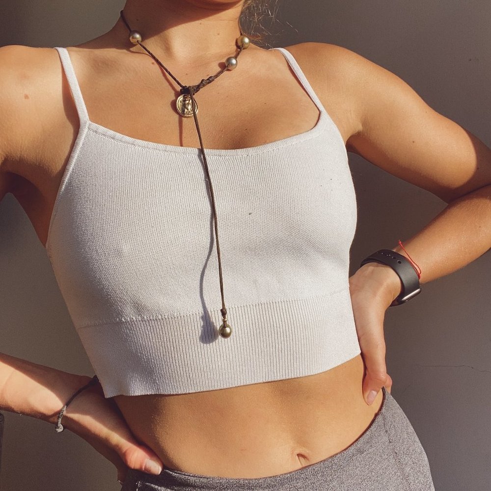 White Crop Tank